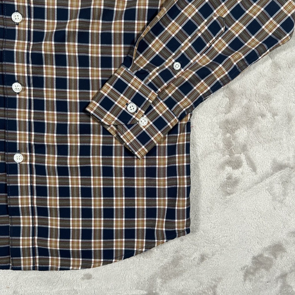 Under 510 Dress Shirt Mens XS Blue Plaid Lightweight Button Down Long Sleeve EUC - Picture 6 of 15